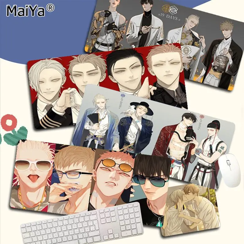 

Manga 19 days Vintage Cool Beautiful Anime Mouse pad Mat for large Edge Locking Speed Version Game Keyboard Pad