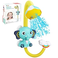 cute shape elephant baby shower bath toy electric durable bath shower head spout rinser water pump for bathtub or sink