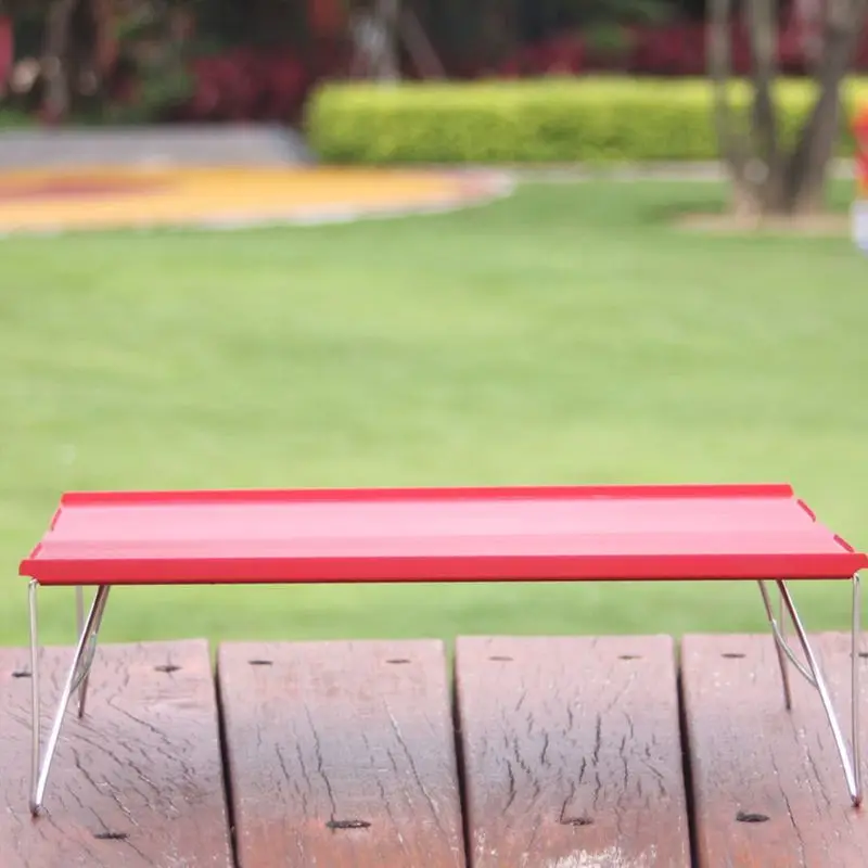 

Portable Camping Side Tables with Aluminum Table Top: Hard-Topped Folding Table in a Bag for Picnic, Camp Useful for Dining