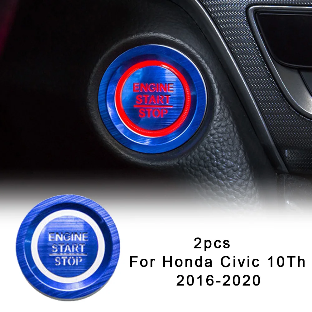 Переключатель кнопка запуска Крышка алюминиевый аксессуар для Honda Civic 10Th 2016-20 |