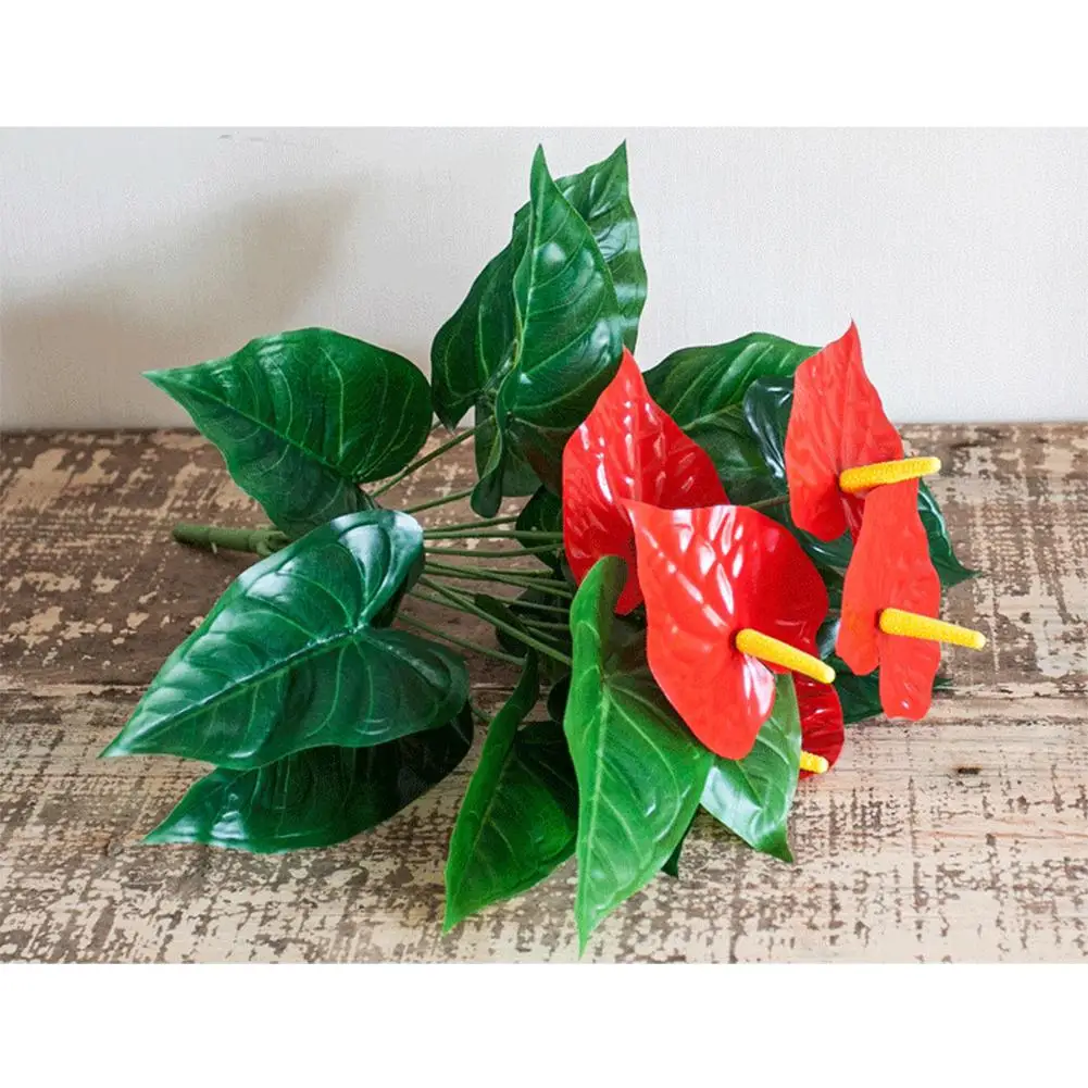 Искусственные цветы антуриум бонсай украшения DIY балконные цветочные горшки для