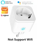 Новый Tuya ZigBee Smart Plug ЕС 16A Мощность монитор таймер розетка Smart Home Беспроводной для Alexa Google домашний помощник с замер