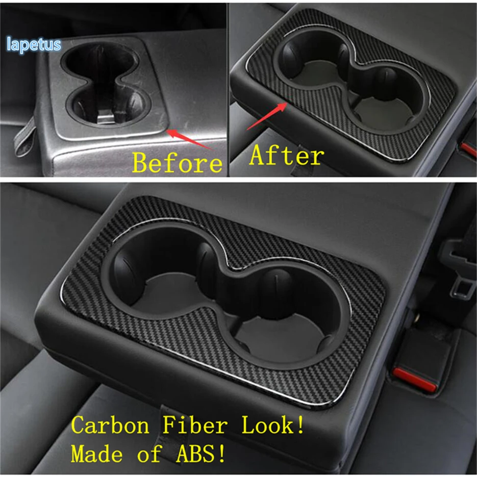 

Lapetus Carbon Fiber Look Interior Refit Kit Lift Button / Steering Wheel / Air AC Panel Cover Trim For Cadillac XT5 2017 - 2020