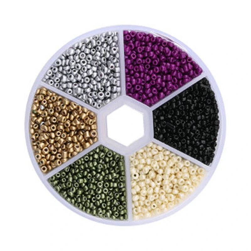 

Boxed 2mm Glass Seed Beads Pendant Crystal Gasket Glass Beads for Jewelry Making DIY Handmade Accessories
