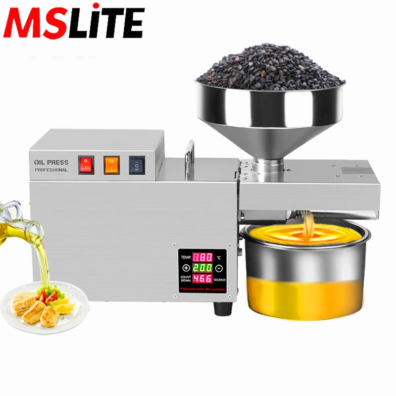 

Stainless Steel Oil Press Peanut Soybeans Pumpkin Seeds Acceptable Intelligent Control