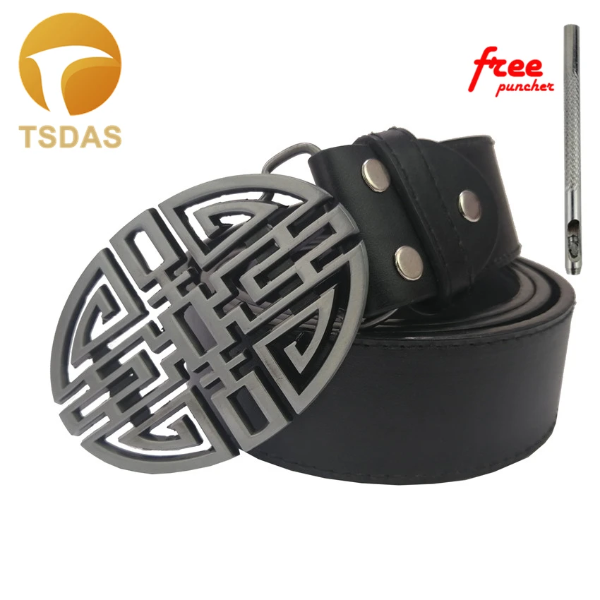 Мужская Роскошная металлическая пряжка для ремня с посеребрением ремнем в