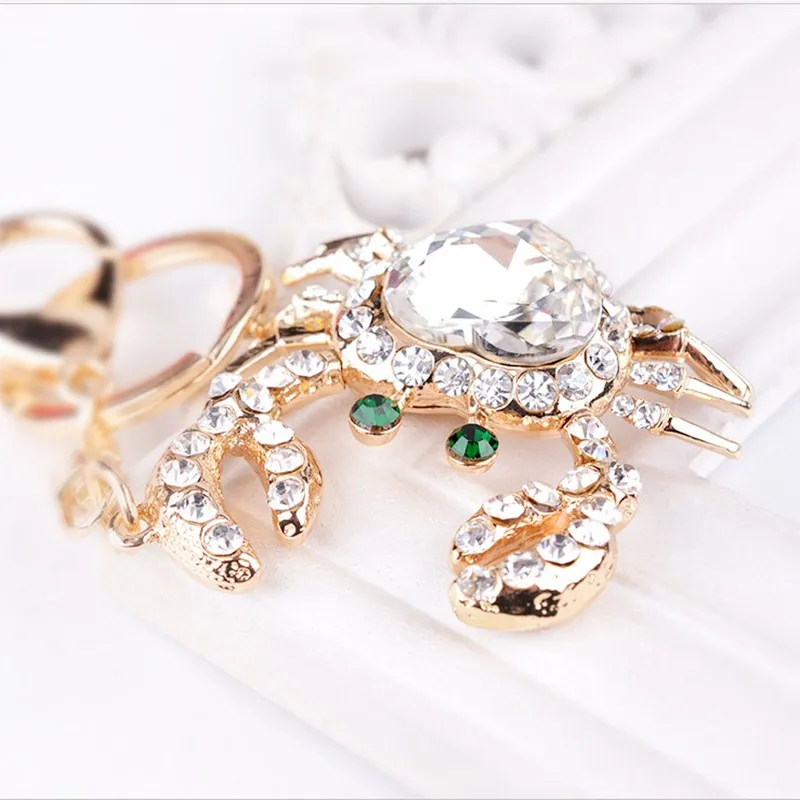 Маленькая подвеска Стразы в виде краба брелок для женщин сумки шикарный