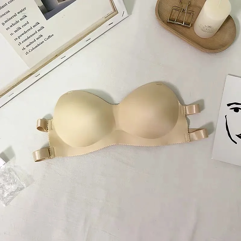 Skin Женский бюстгальтер без косточек, французский стиль, кружевной бюстгальтер, женское нижнее белье, беспроводное нижнее белье, мягкий тонкий бесшовный бюстгальтер, Свадебный бюстгальтер - Цвет: Skin