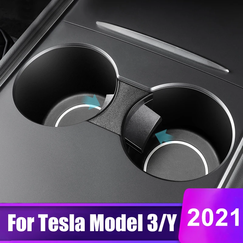 

For Tesla Model3 Model 3 Y 2021 2022 Model Three Car Water Cup Slot Slip Limit Clip Center Console Storage Organizer Accessories
