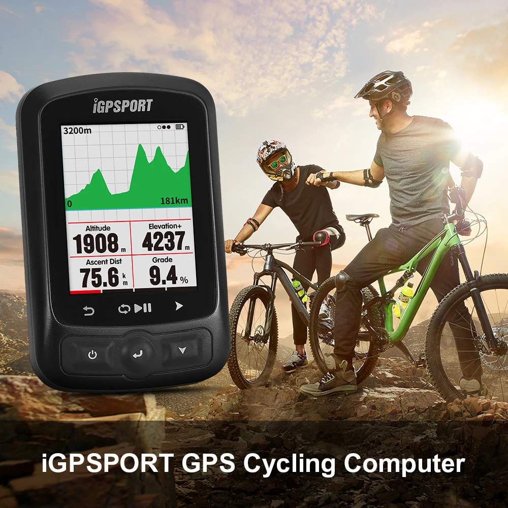 

iGPSPORT ANT+ GPS IGS618 Bike Bicycle Bluetooth Wireless Stopwatch Waterproof IPX7 Wireless Cycling Speedometer with Road Map