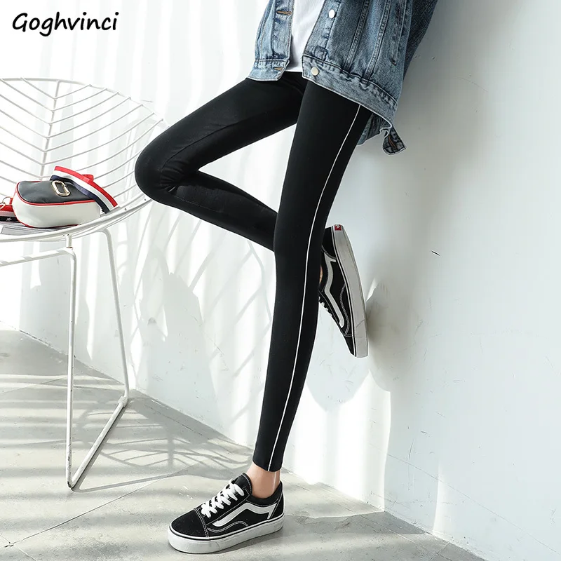 

Women Leggings Korean Style Skinny Ankle-length Solid All Match Womens Plus Size Fashions Casual Slim Fit Students Thin Legging