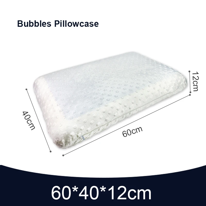 Bubbles Cover PurenLatex 60*40*12 силиконовый гель пены памяти летом прохладно Подушка спондилез и экзема предотвращает для лечения шейных позвонков - Цвет: Bubbles Cover