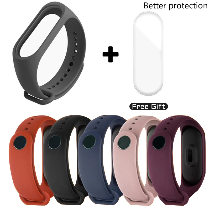 

Sports Soft Silicone Strap Watchband For Xiaomi Mi Band 6 5 4 3 Two-Color Replacement Wrist Straps Bracelets Soft Silicone Watch