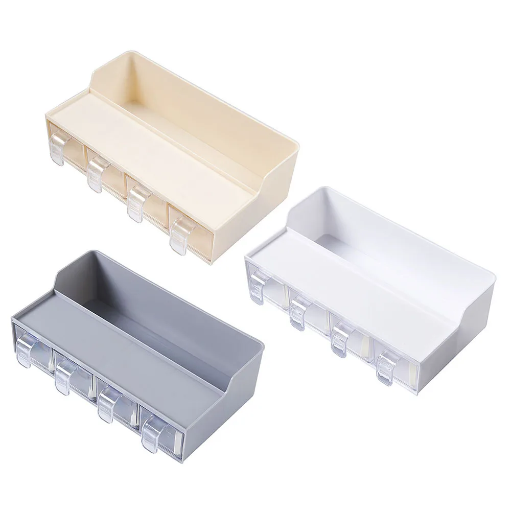 Multi-Function Spice Jar Seasoning Box Kitchen Rack Storage Utensils Supplies Salt Pepper Cumin Powder Seasoning Flavor Tools