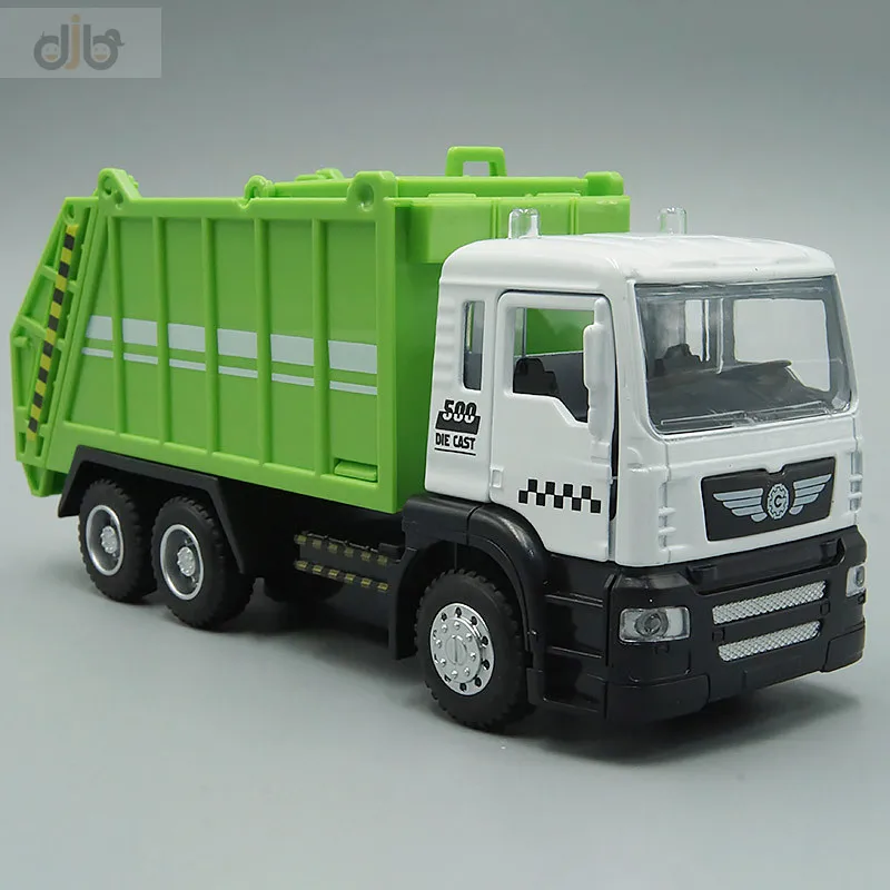 

1:50 Diecast Metal Model Toy Garbage Truck Pull Back With Sound & Light