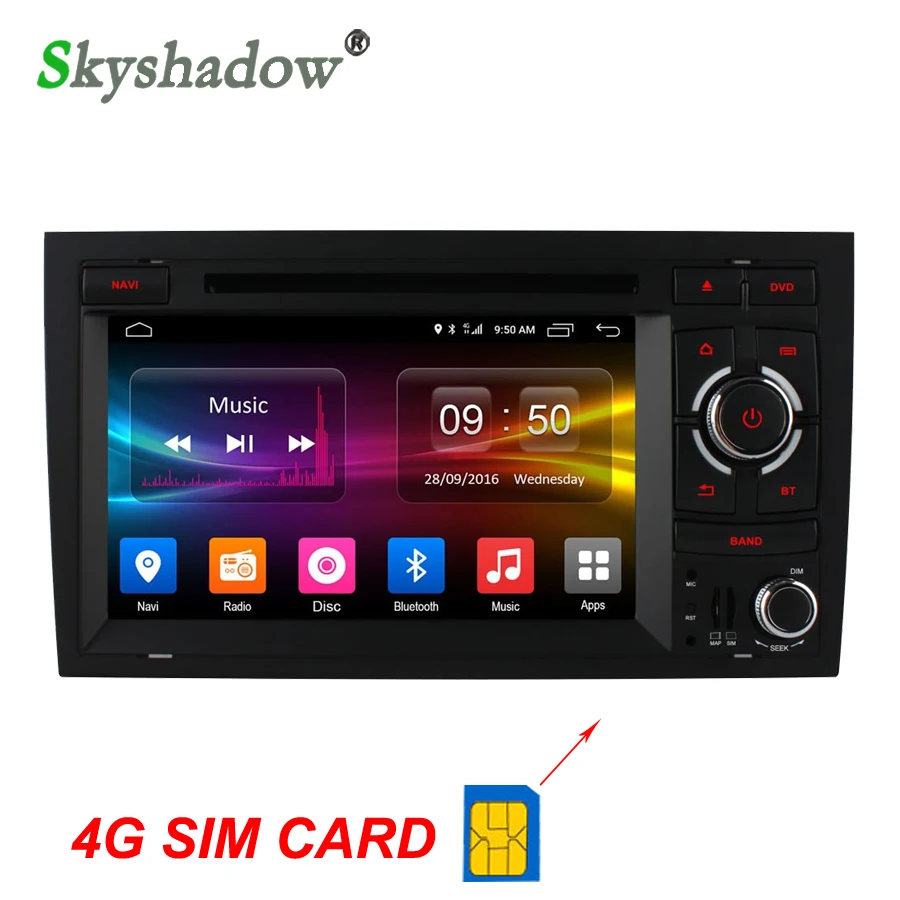Ownice c500 8 Octa Ядро 4 Г SIM LTE 2 ГБ RAM 32 ROM ANDROID 6.0 АВТОМОБИЛЬНЫЙ DVD ПЛЕЕР для Audi A4 S4 RS4 SEAT EXEO