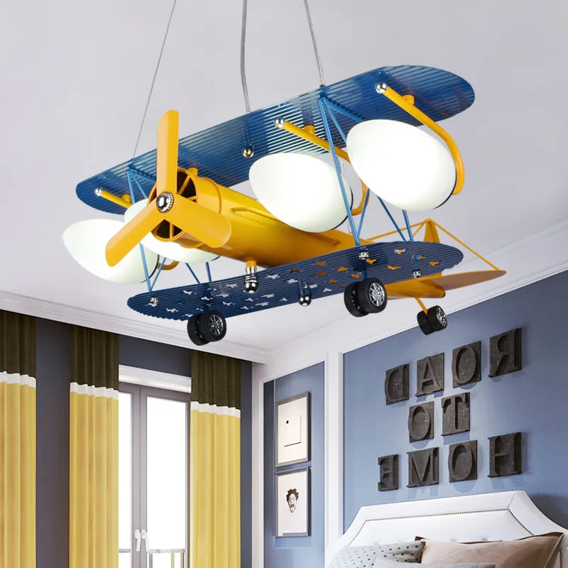 

Kids Room Lamp For Children Chandelier E27 Airplane Hanging Lamp Light Kids Room Led Light Children Bedroom Lighting