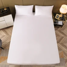 Housse de matelas 100% imperméable, 100% coton Polyester, bande élastique à quatre angles, tricot artisanal, toucher fin, personnalisable 140/150/160  (4)