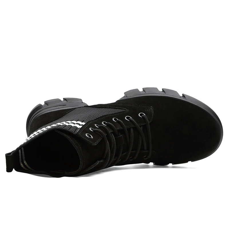 

Split Leather Warm Women Boots Short Plush Round Toe Ankle Boots Flat With Women Winter Boots Lace-up Women Shoes 3-73