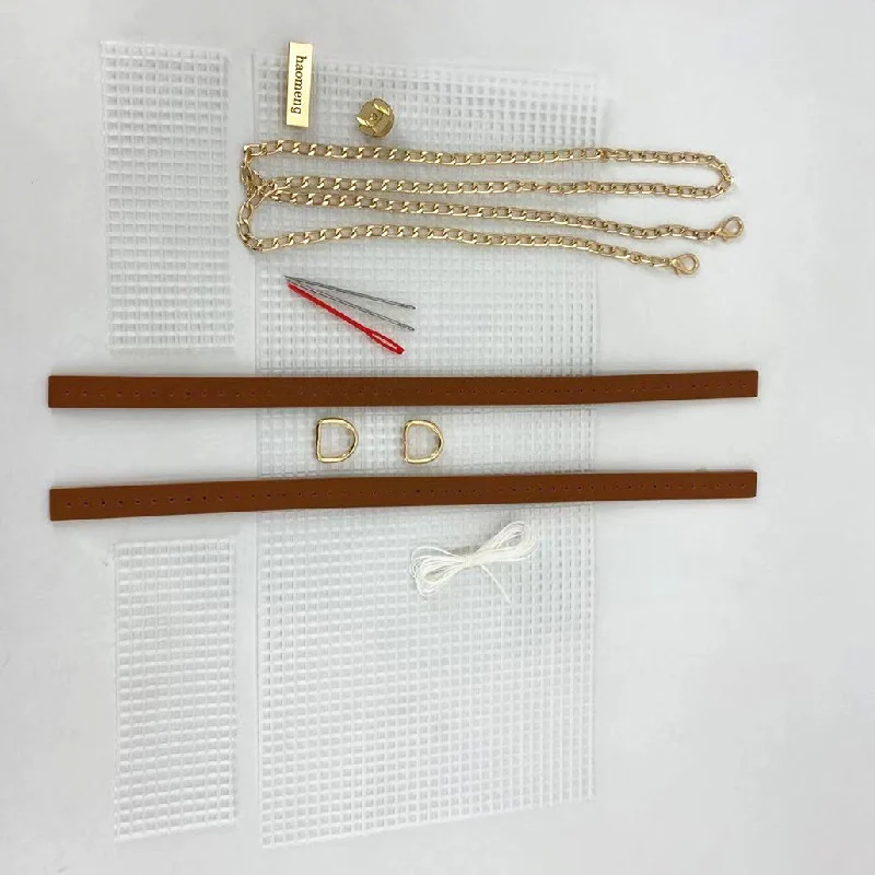 

8pcs/set Plush Mesh Weaving Plastic Mesh Plastic Mesh Kit Diy Bag Accessories Hand-woven Bag Weaving Helper