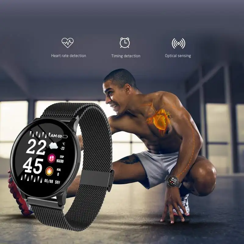 Умные часы buletooth пульсометр тонометр кислород монитор сна водонепроницаемая