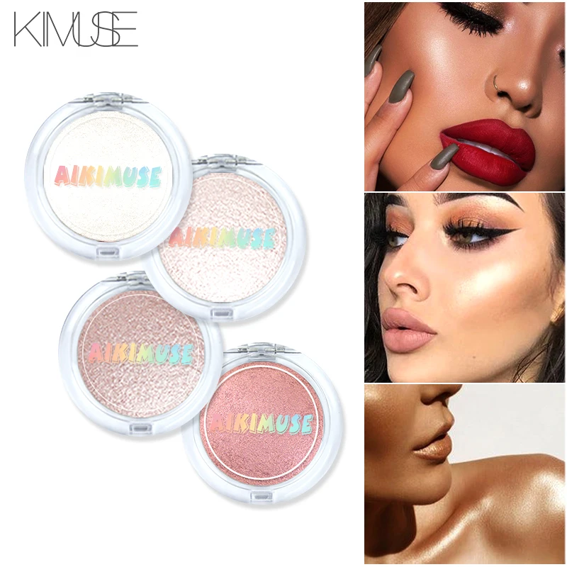 KIMUSE Glow Kit хайлайтер макияж Мерцающий Порошок хайлайтер палитра база осветитель изюминка лица Контур Золотой бронзатор