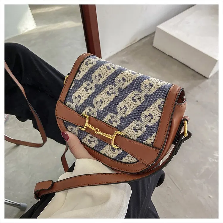 

Small Pu Leather Saddle Bags for Women 2021 Shoulder Bag Lady Branded Trending Retro Handbags and Purse Womens Classic Hand Bag