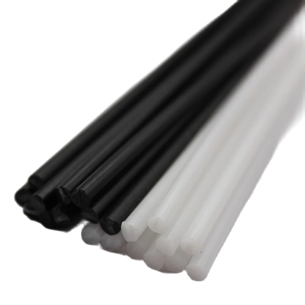 

50PCS White/Black POM Plastic Welding Rods Round 4mm Length 500mm