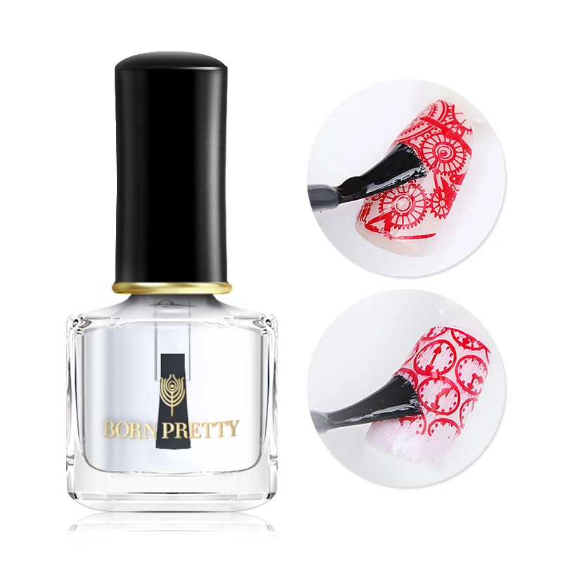 

BORN PRETTY No Smudge Top Coat 6ml Nail Art Stamping Printed Protector Oil For Stamping Polish Nail Art Varnish