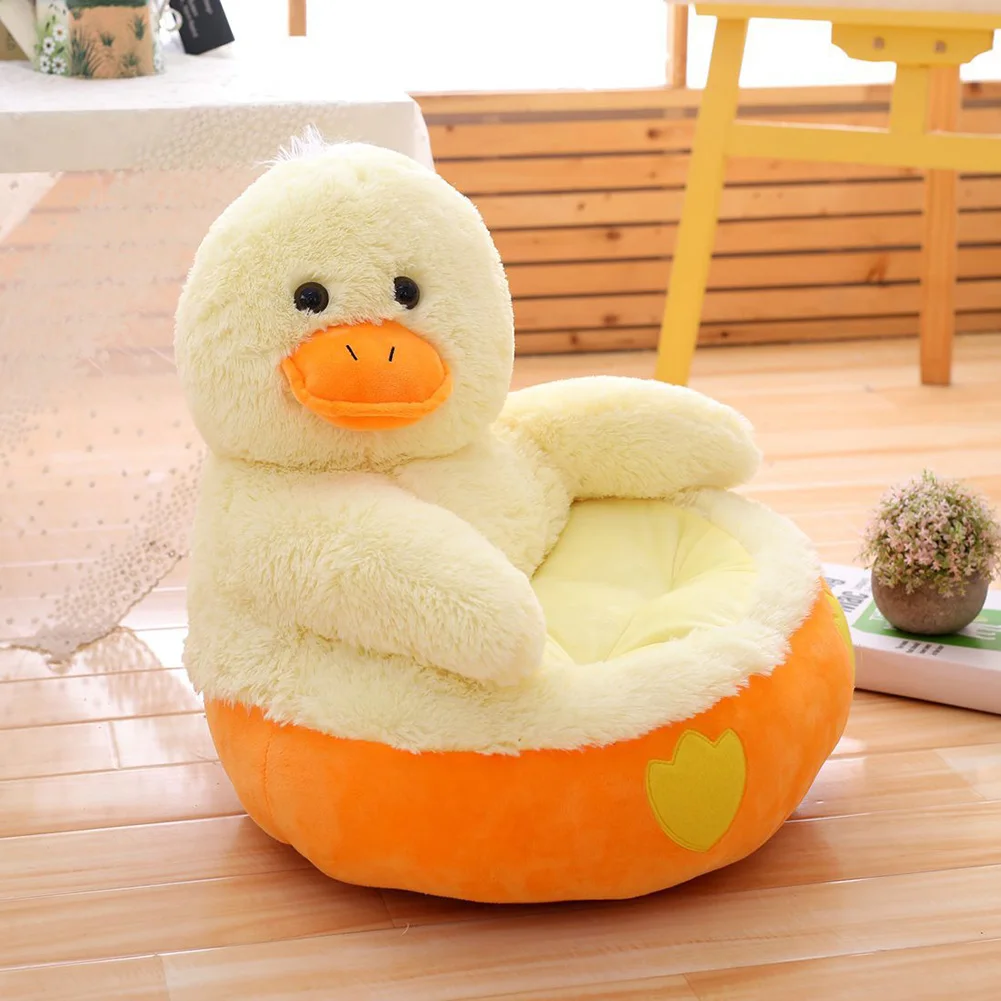

Baby Sofa Support Seat Cover Washable Plush Chair Cover Learning To Sit Comfortable Toddler Nest Puff Cradle Sofa Without Filler