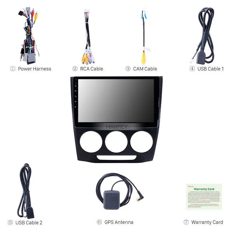 Harfey Android 9 1 Автомобильный gps HD радио 10 &quotNavi для Honda Crider Руководство A/C 2013 2014-2019 с