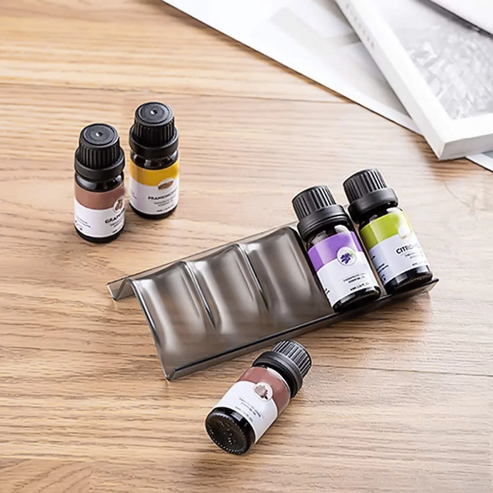 

Essential Oil Bottle Holder Storage Oils Holders Plastic Rack Oil Bottle Organizers Display Stand for Roller Ball Bottle Black