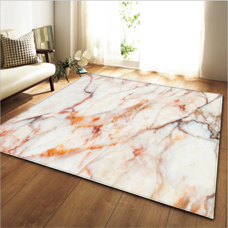 Bubble Kiss Soft Non-slip Rugs for Modern Living Room Marble Pattern Style Carpet Floor Mat Comfortable Bedside Rug | Дом и сад