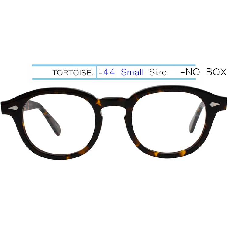 44-Tortoise IVSTA Jonny Depp, мужские очки, ручная работа, ацетат, оправа, поляризационные солнцезащитные очки, круглые, люксовый бренд, оптические, близорукость, рецепт, логотип - Цвет оправы: 44-Tortoise