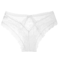 sexy lace ladies underwear low waist lace edge cute bow underpants comfortable soft breathable briefs a19185