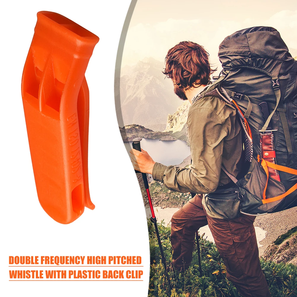 1% 2F5% 2F10pcs Sports Match Dual Band Whistle Plastic Outdoor Camp Hiking Survival Loud Whistle Emergency Multifunction Оборудование комплект