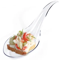 40pcs promotion party wedding supplies disposable plastic tableware 12025mm transparent wave dessert spoon