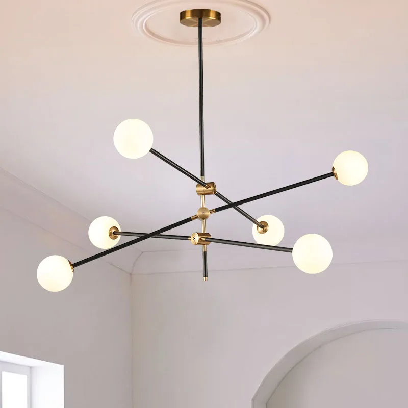 

Nordic Stylish Geometric Black Gold Pendant Lamp G9 LED Hanging Light Fixture For Kitchen Dinning Living Room Restaurant Shop