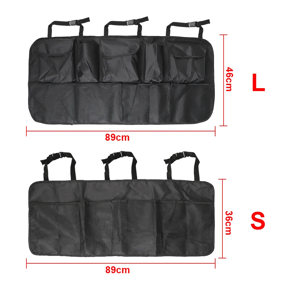 

YOSOLO Universal High Capacity Backseat Storage Bag Multi-use Oxford Car Trunk Organizer Adjustable Net Car Interior Accessories