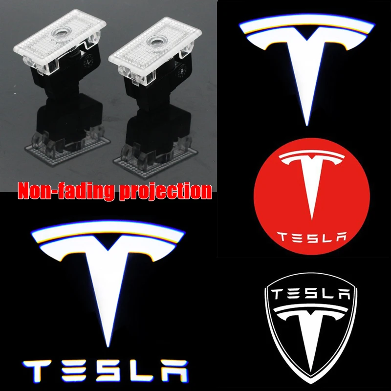 

2PcsWelcome Lamp Car Led Courtesy Car Door Signal Lamp Puddle Lights Projector Light Ghost Shadow Lights for Tesla Model S X