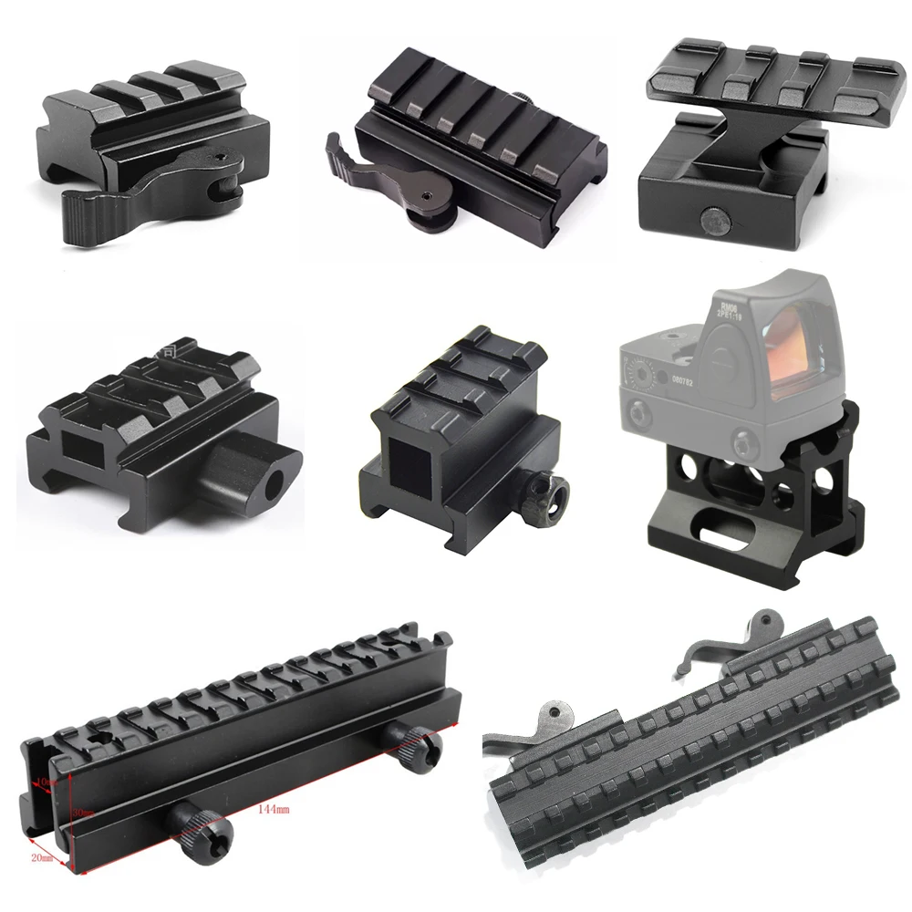 

Red Dot Riser Elevated Mount Height increasing Quick Detach Double-sided Guide 4 3 13 Slot