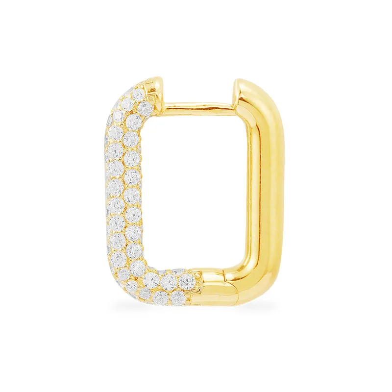 Женские квадратные серьги кольца SLJELY сережки из стерлингового серебра 925 пробы с