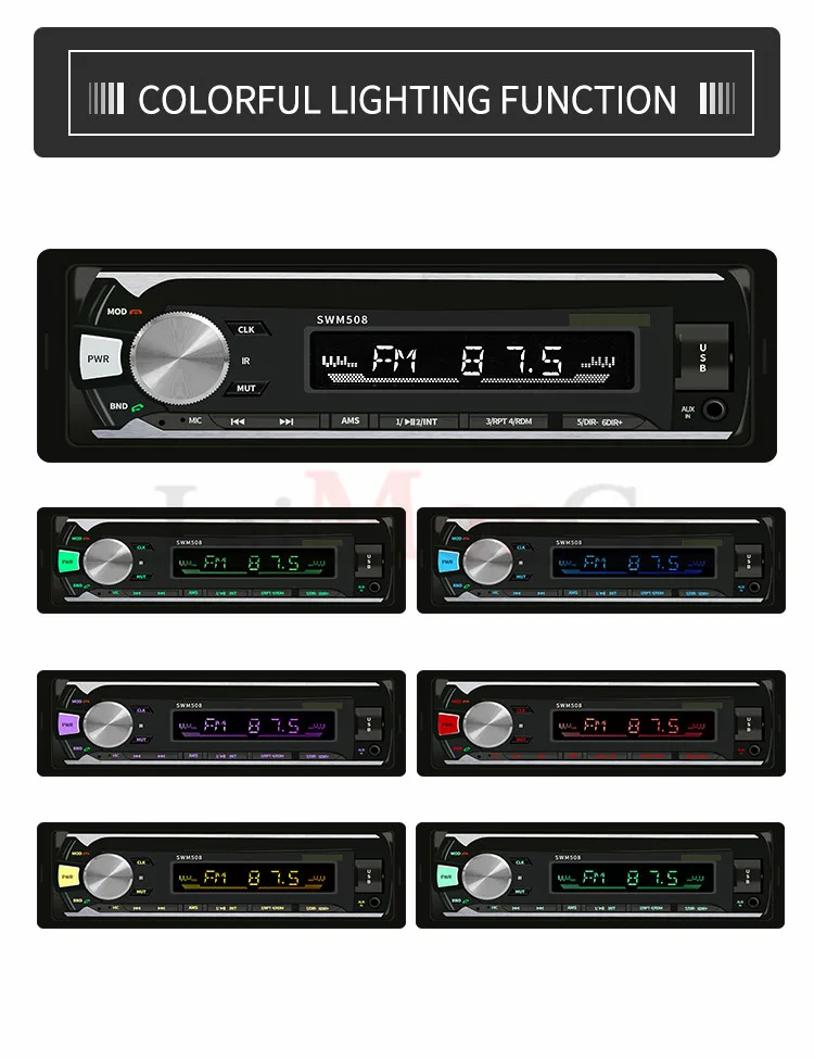 2019 один Din автомагнитола стерео MP5 FM Bluetooth FM/USB/subwoof/пульт дистанционного