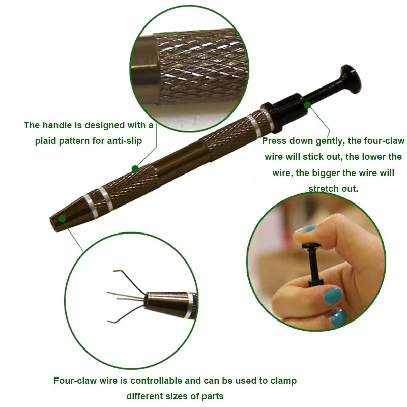 Four Claw Metal Grabber Precision Parts IC Chip Components Catcher Tools FKU66 | Мобильные телефоны и аксессуары