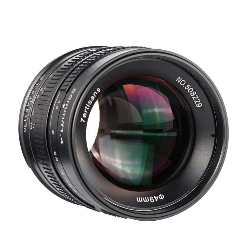 7artisans 55 мм F1.4 портрет ручная фокусировка Камера объектив APS-C для Canon EOS-M Fuji Sony Olympus