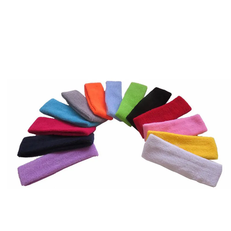 

1Piece Cotton Sweatband Sports Unisex Sweat Headband Quality Runnning Basketball Yoga Hair Band Elastic Head Band Sport Safety