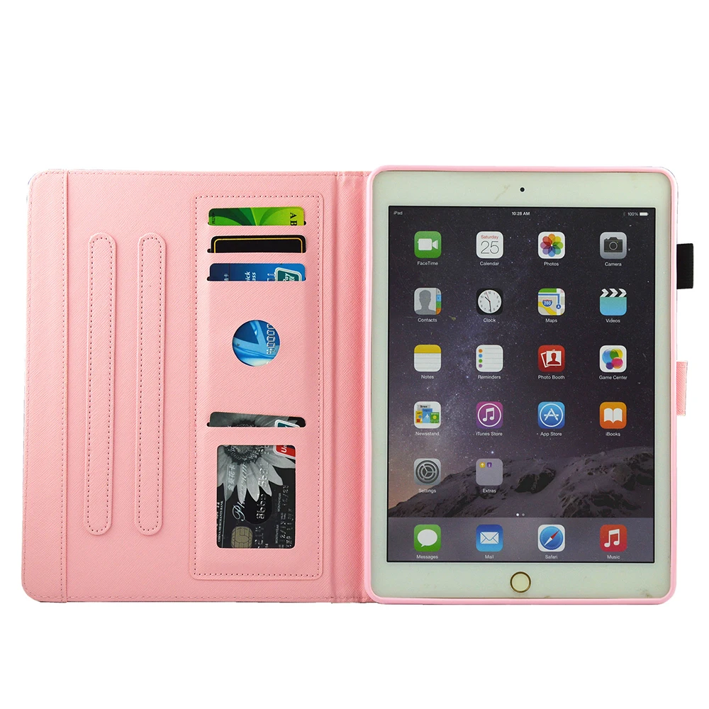Симпатичный чехол для iPad Air 2 планшета нового 9 7 2017/2018 подставка Чехлы Бесплатная
