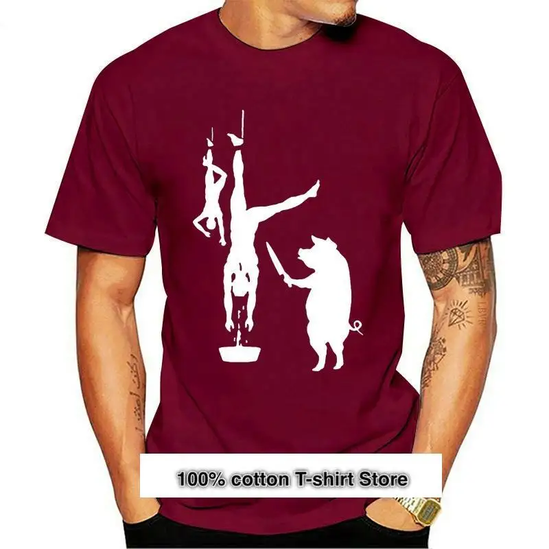 

New PIG LINE BUTCHER SHOP Funny Vegan Vegetarian Shirt Casual Funny Tshirts