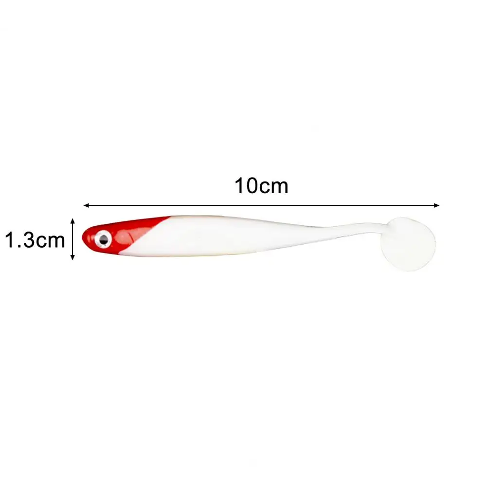 

10Pcs 10cm Fishing Lure Fishing Soft Baits Flash T-Type Tail PVC Bionic Soft Lure Bait Saltwater Freshwater Fishing Accessories