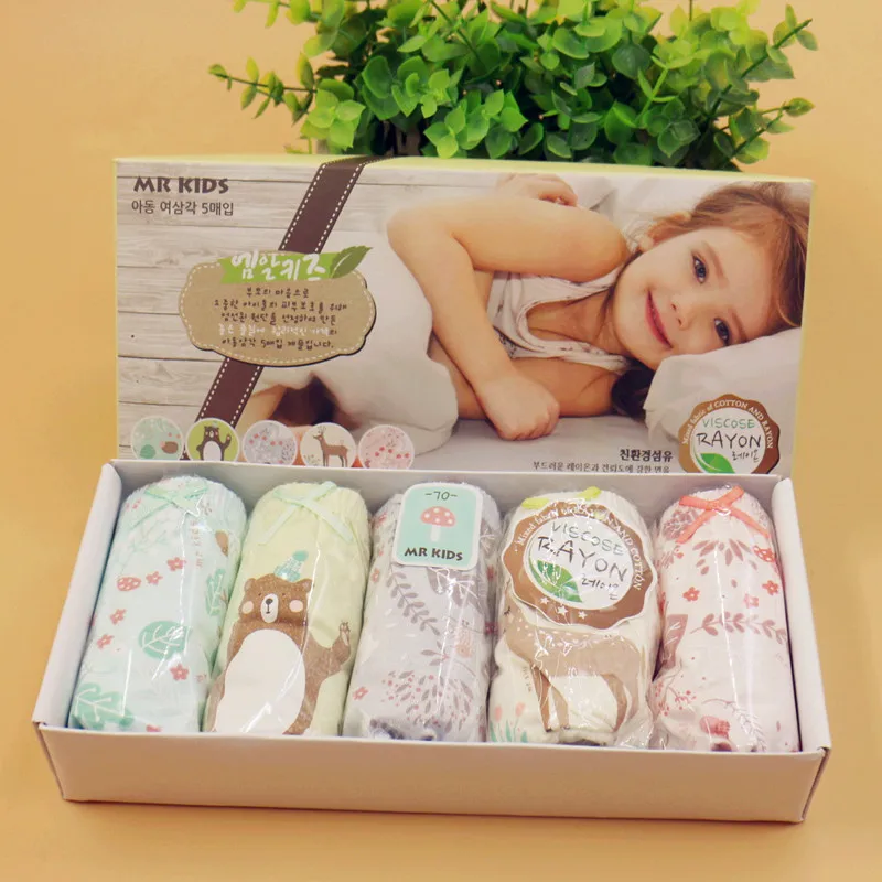 

5 Pieces/lot New Design Children Girl Panties Cotton Soft Pretty Cartoon Child Underwear for Kids Boxer Girls Panties Breathable